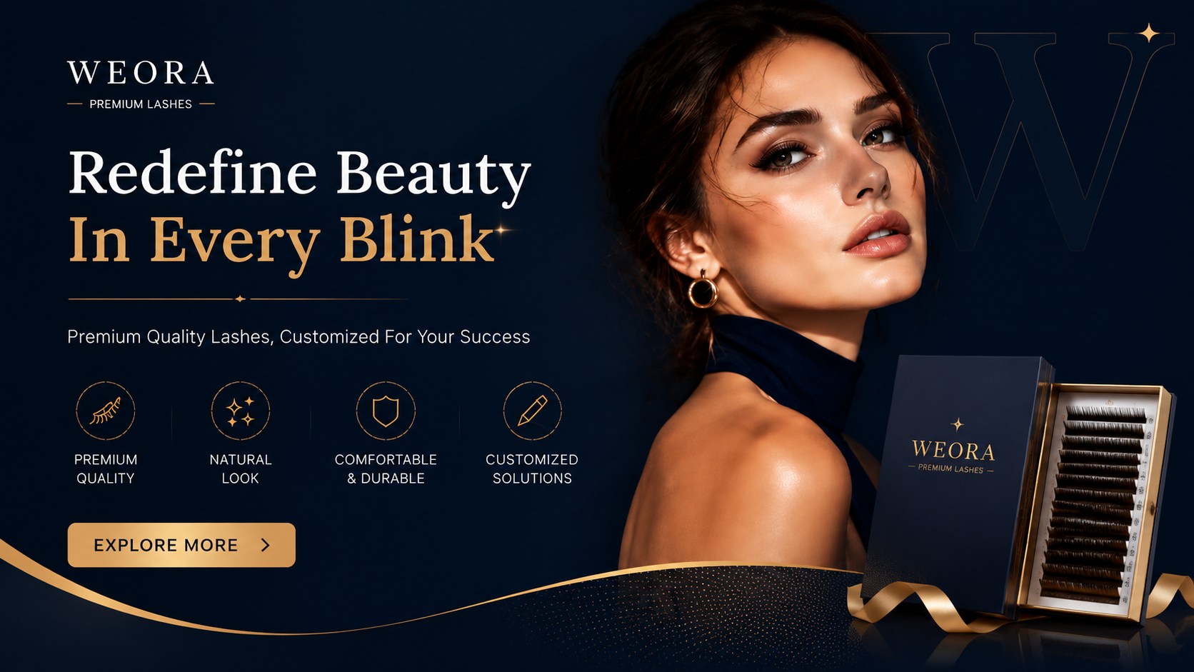 WEORA eyelash manufacturer helping clients create private label lash brands with OEM customization services