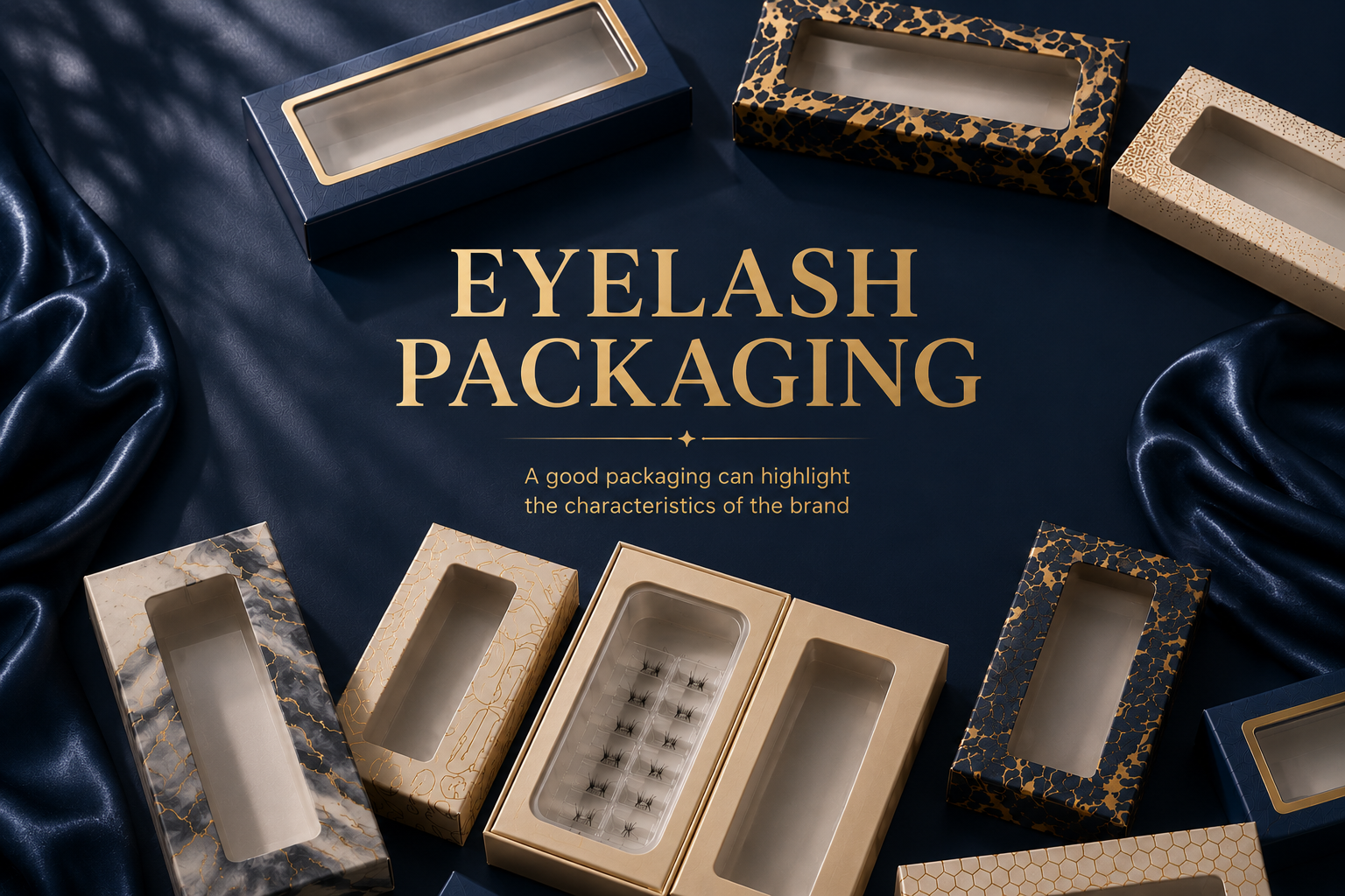 Luxury custom eyelash packaging manufacturer
