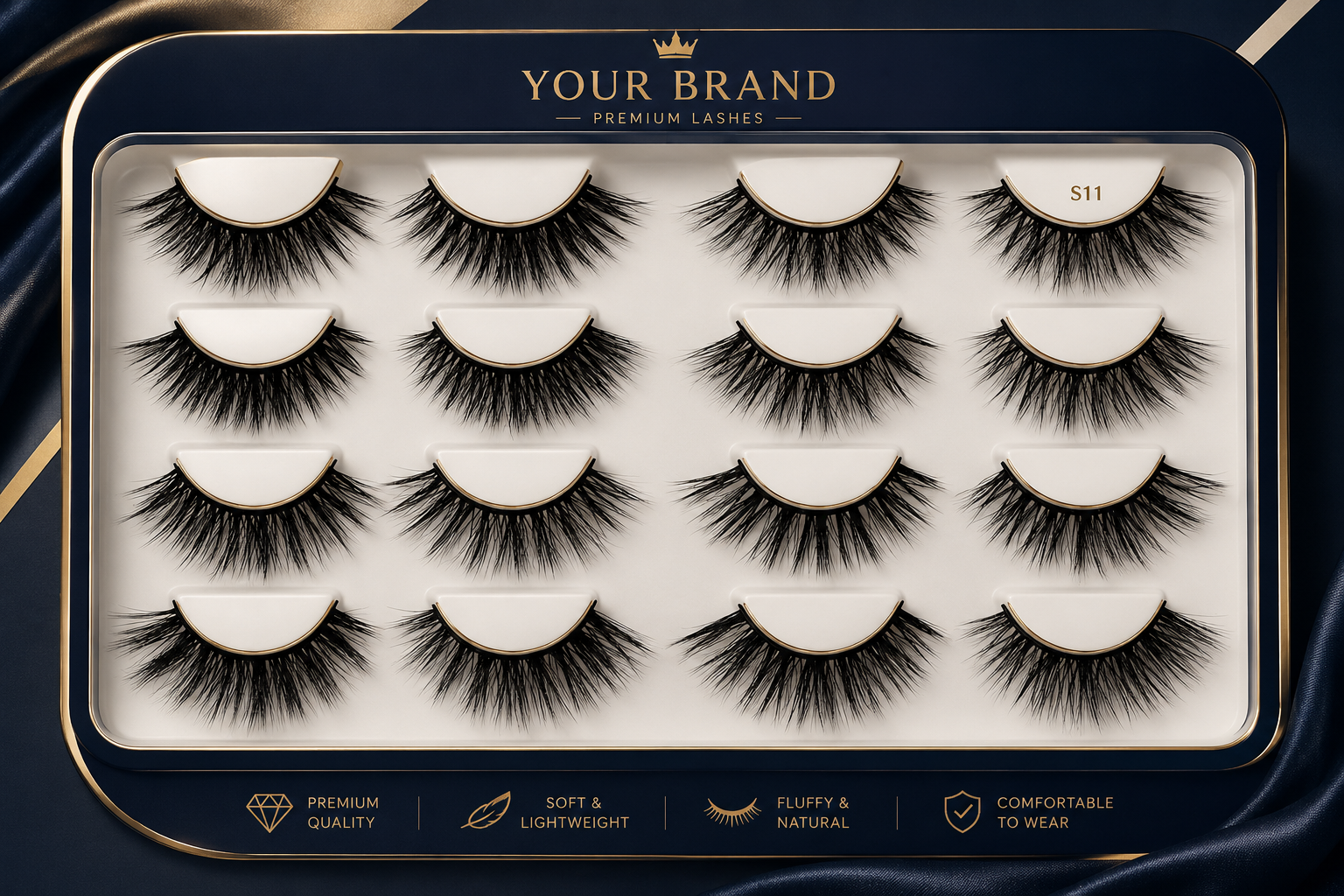 Premium eyelash factory with private label lash packaging services