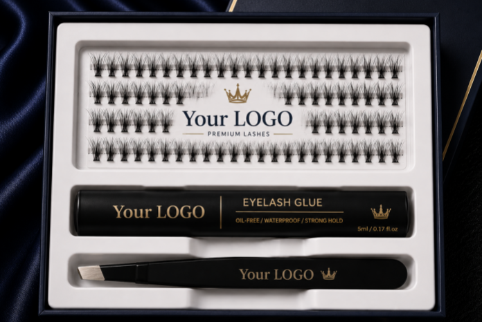Private label DIY lash kit with custom packaging by WEORA