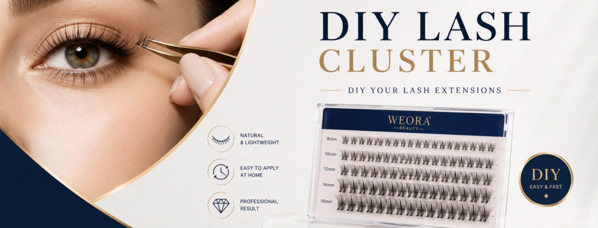WEORA eyelash manufacturer helping clients create private label lash brands with OEM customization services
