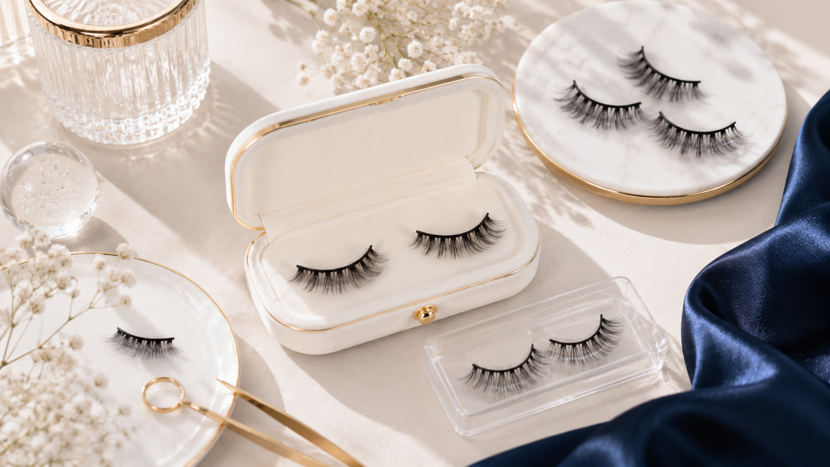Professional eyelash manufacturing process at WEORA factory