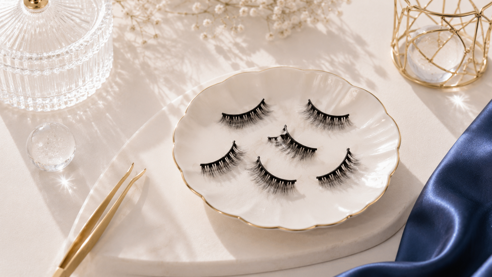 Professional eyelash manufacturing process at WEORA factory