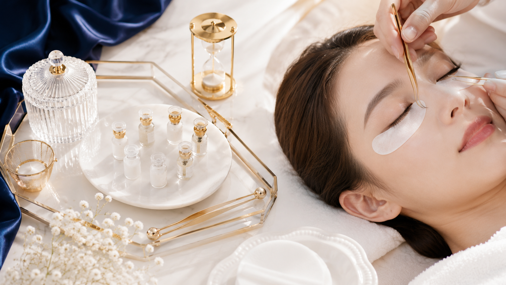 Professional eyelash manufacturing process at WEORA factory