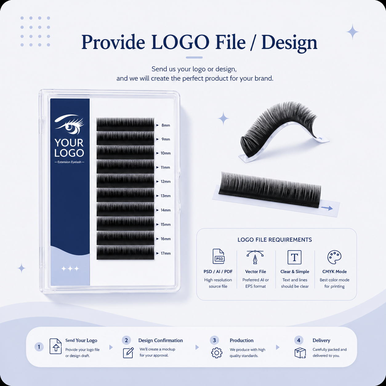 Private label DIY lash kit with custom packaging by WEORA